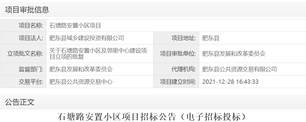 石塘路安置小区项目