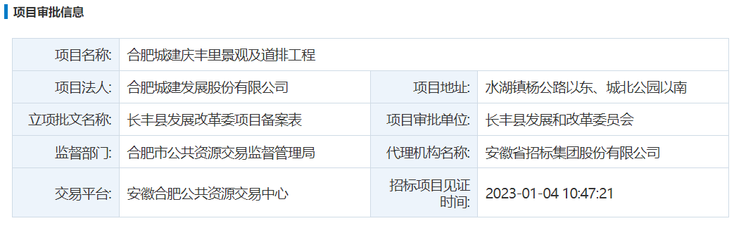 合肥城建庆丰里景观及道排工程